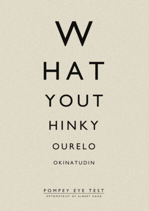 Pompey Eye Test Cream & Black